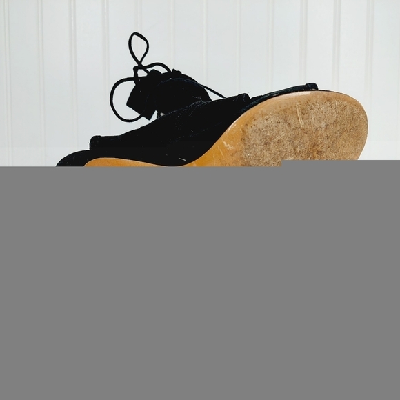 Aquazzura Black Lace Up Back Slip On High Heels Pep Toe Sandals B176 - Picture 10 of 11